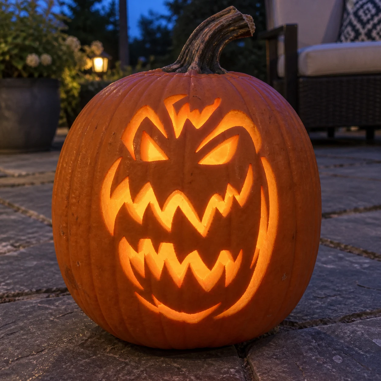 Jack-o-Lantern Face Pumpkin Stencil preview