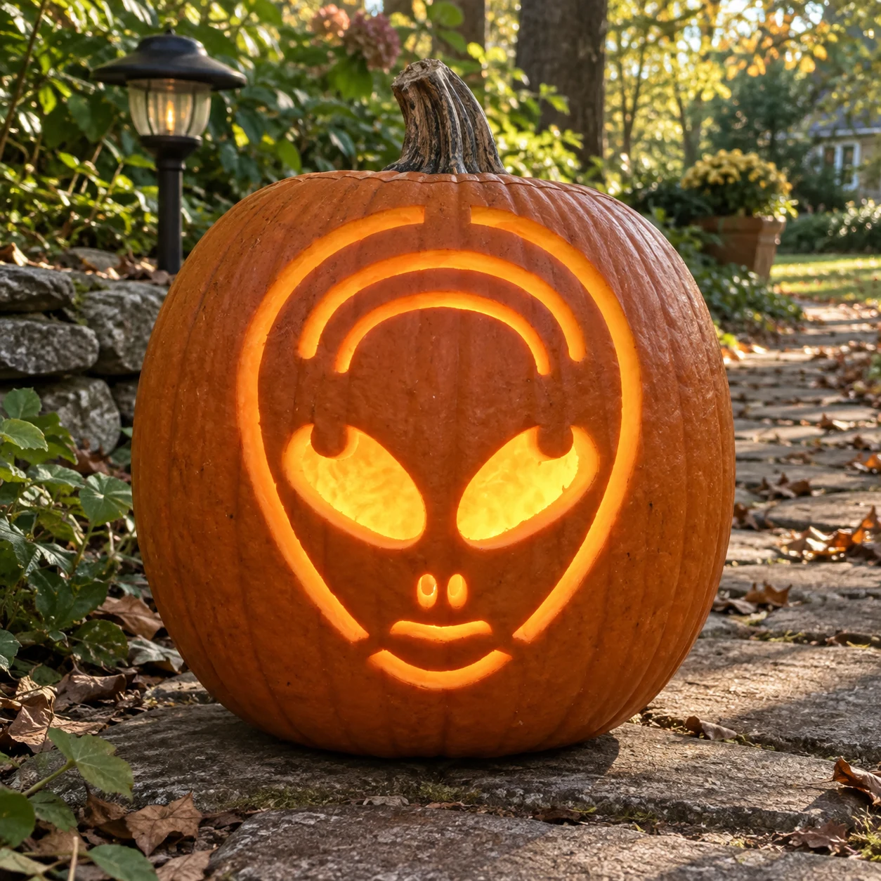 Alien Face Pumpkin Stencil preview