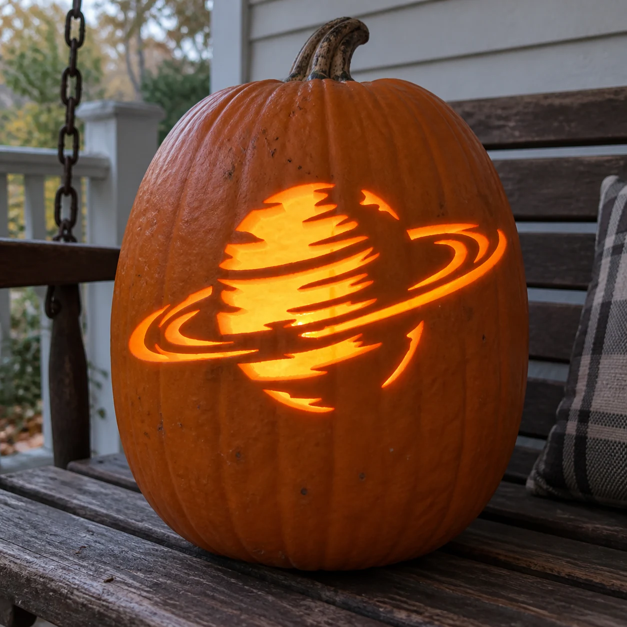 Saturn Pumpkin Stencil preview