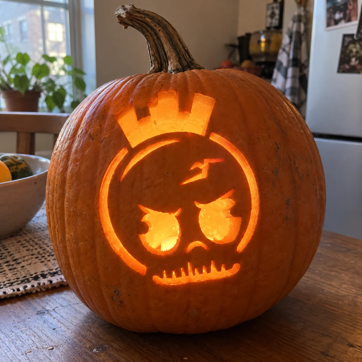 Skull Crown Ghost Pumpkin Stencil preview