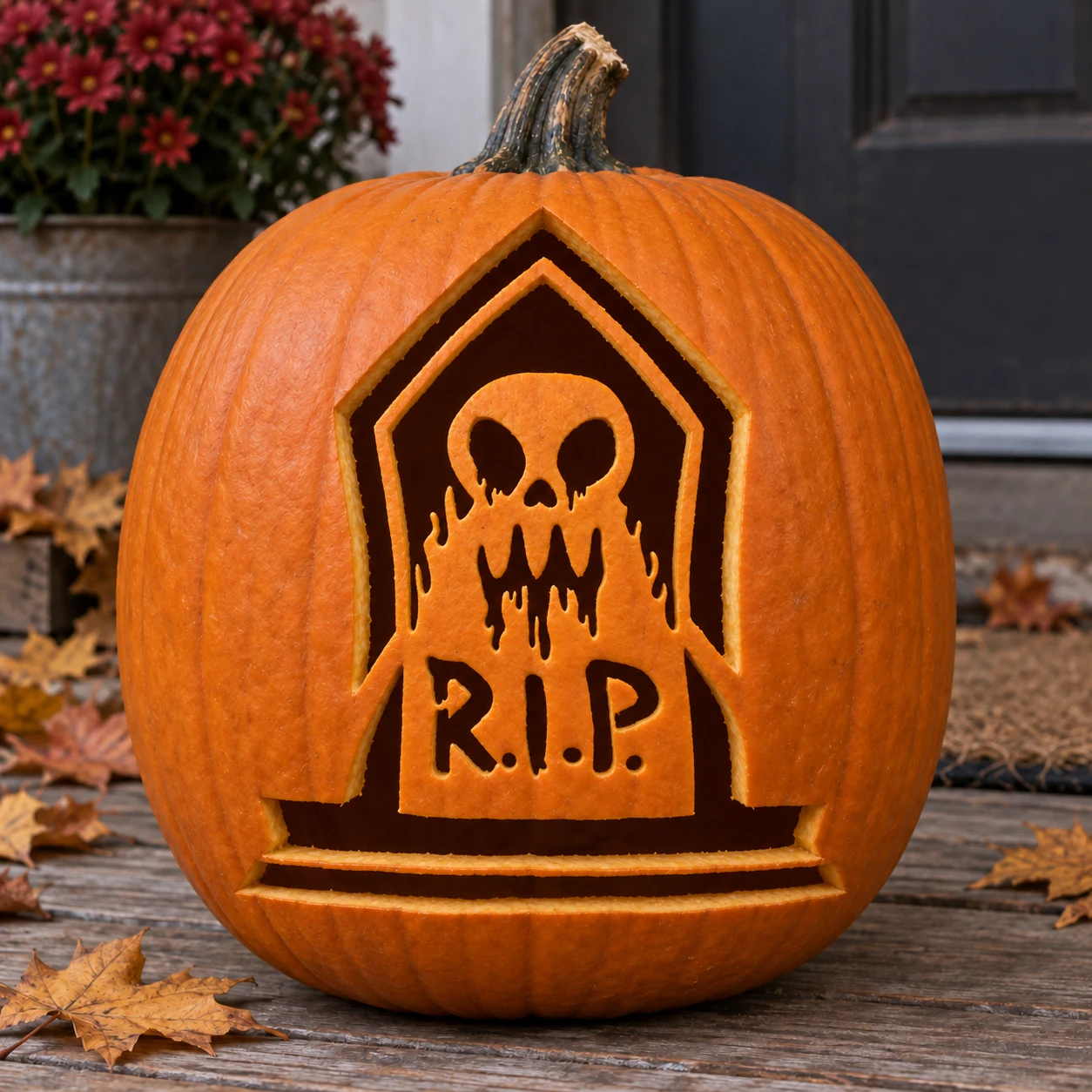 RIP Tombstone Pumpkin Stencil preview