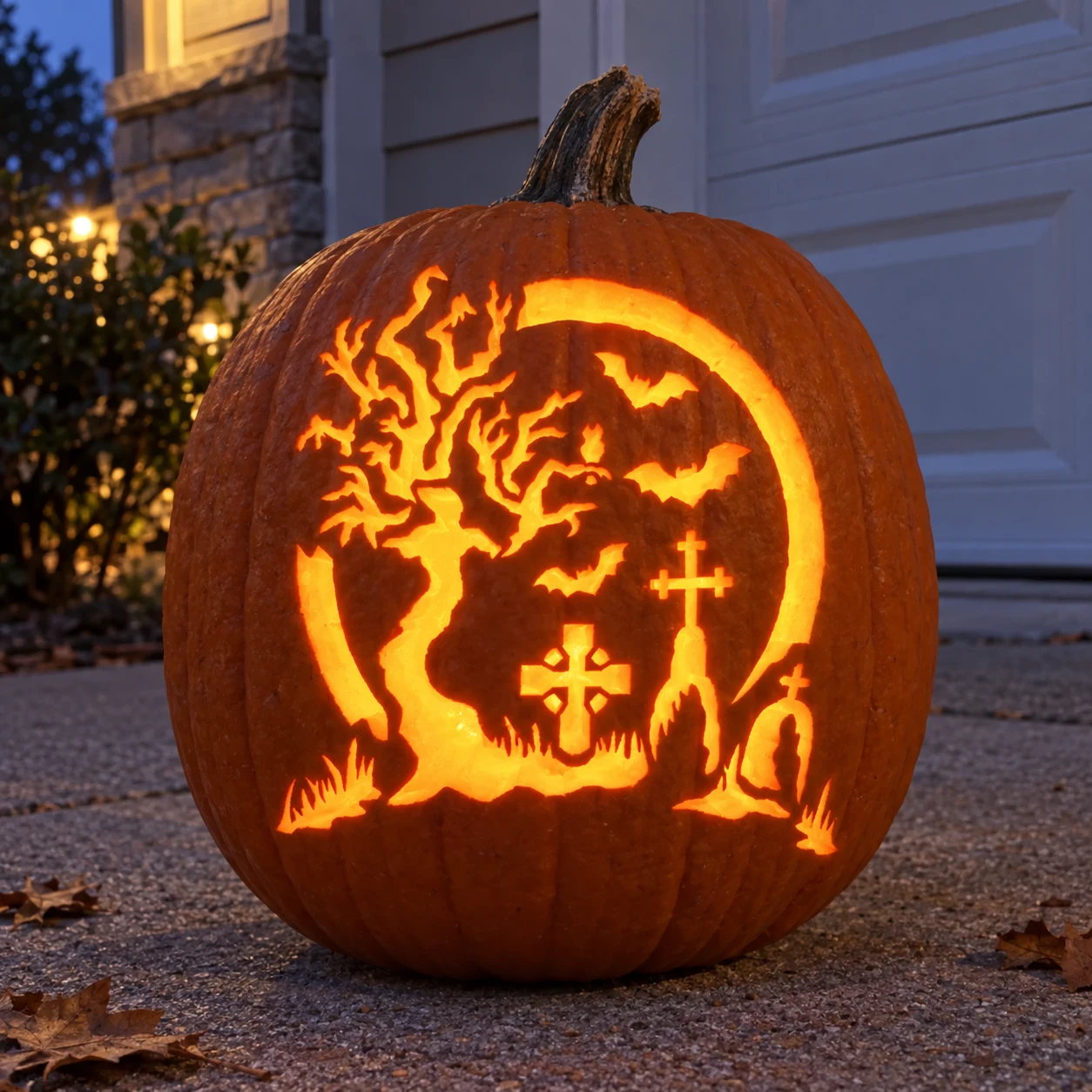 Graveyard Scene Pumpkin Stencil preview