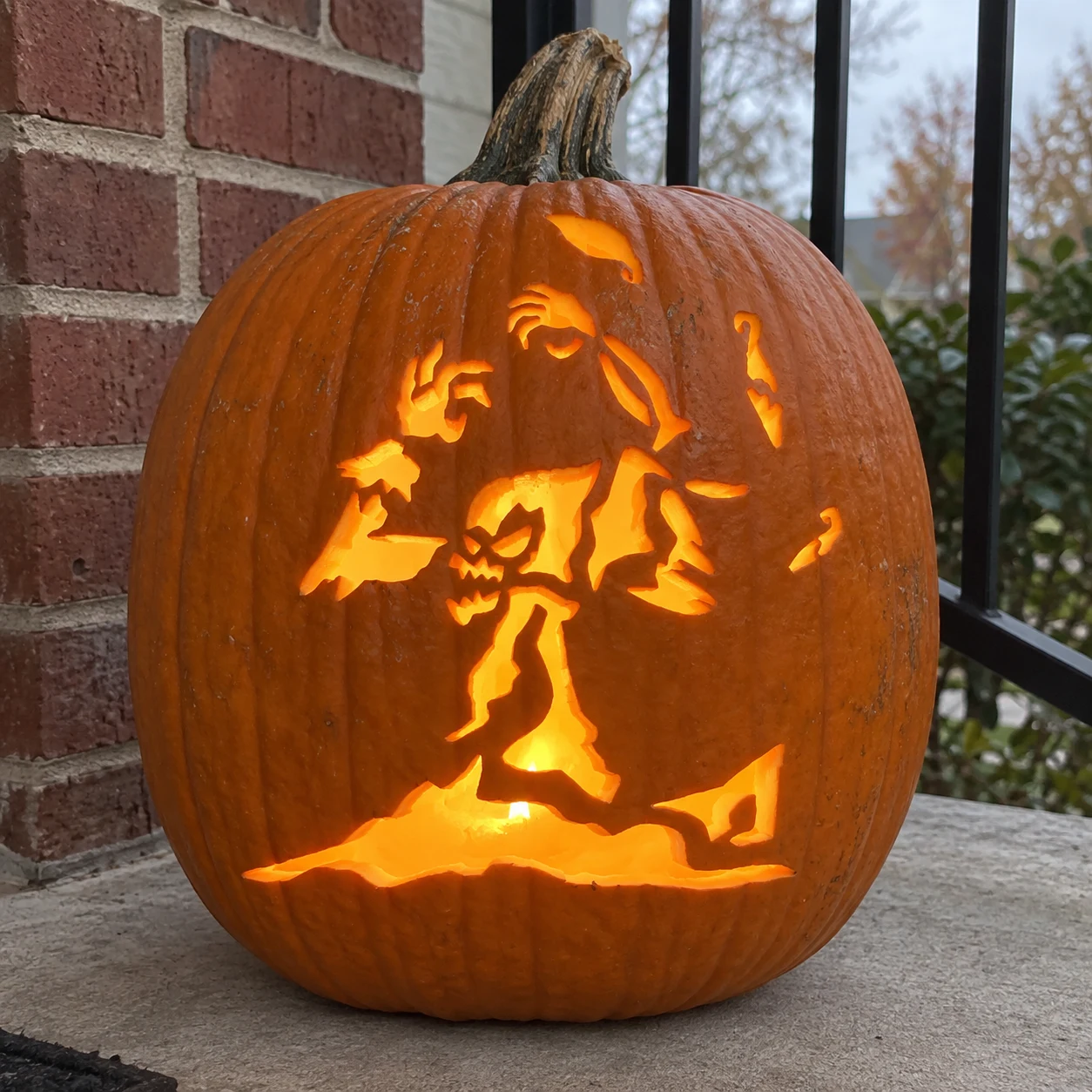 Rising Ghoul Pumpkin Stencil preview