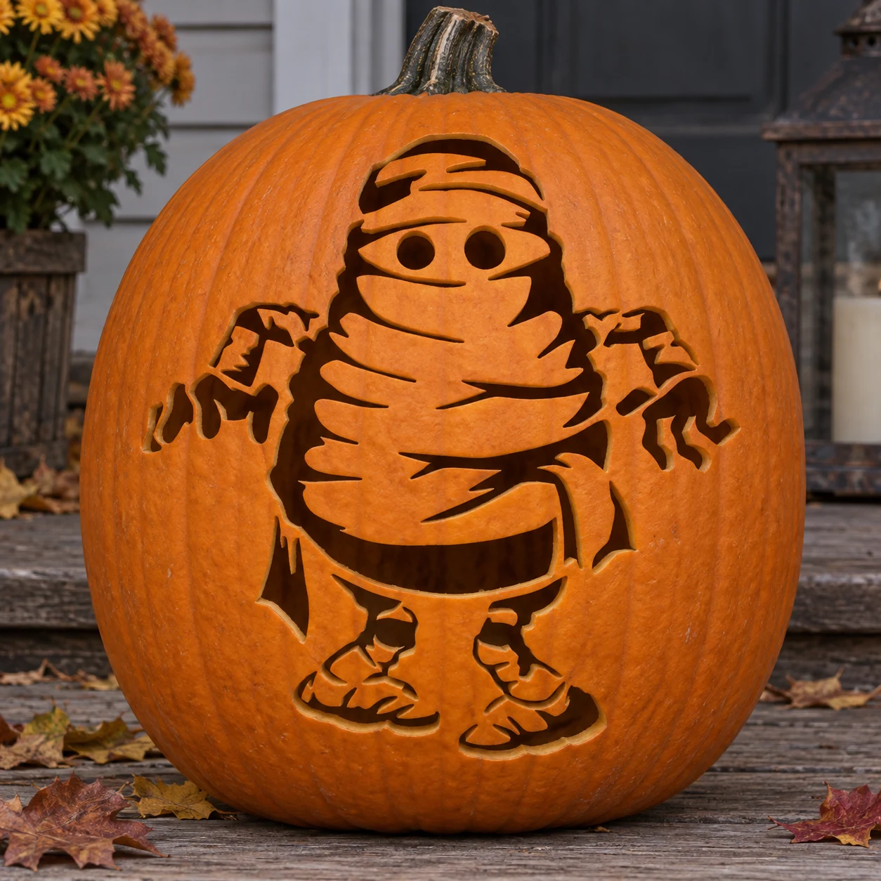 Bandaged Mummy Pumpkin Stencil preview