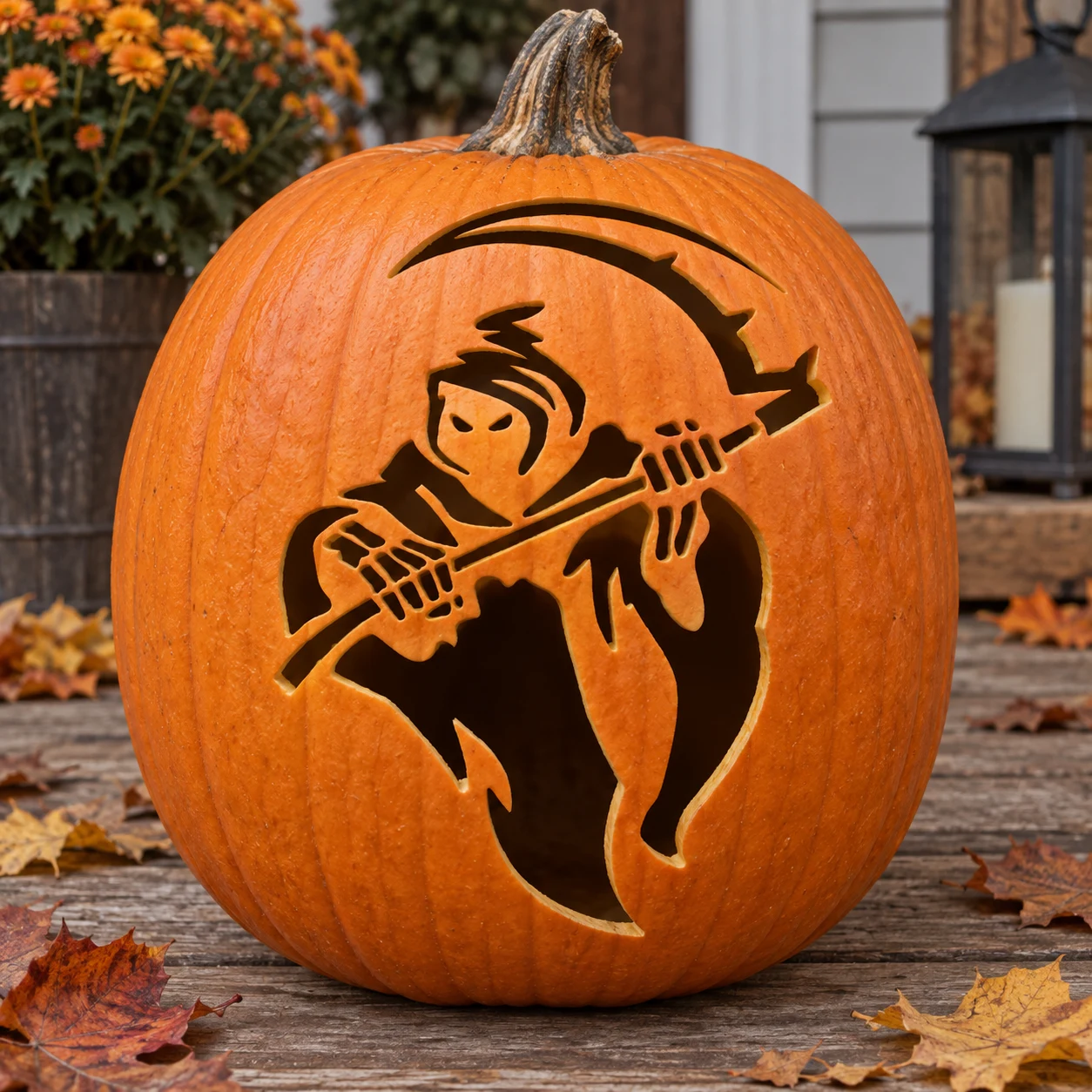Grim Reaper Pumpkin Stencil preview