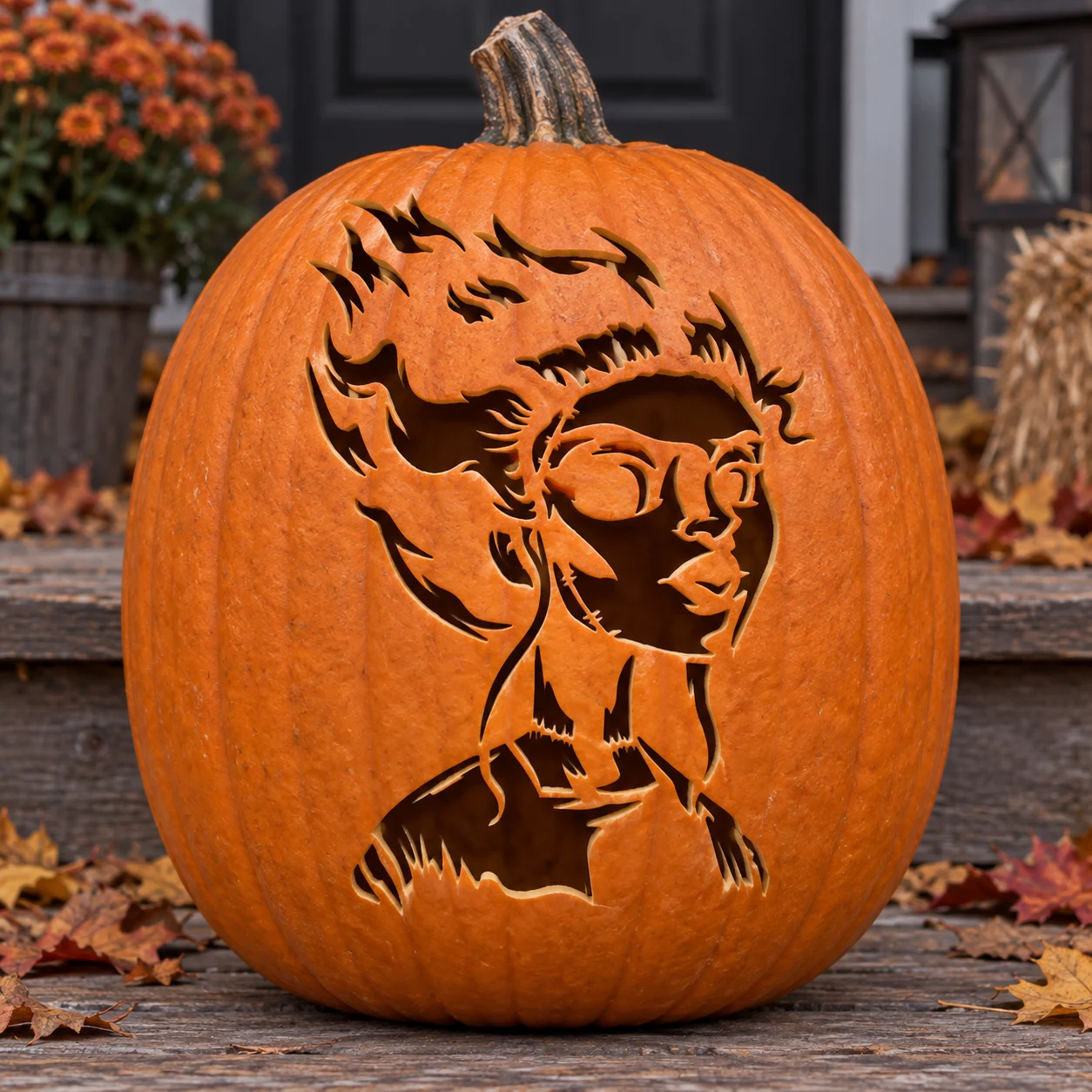 Bride of Frankenstein Pumpkin Stencil preview