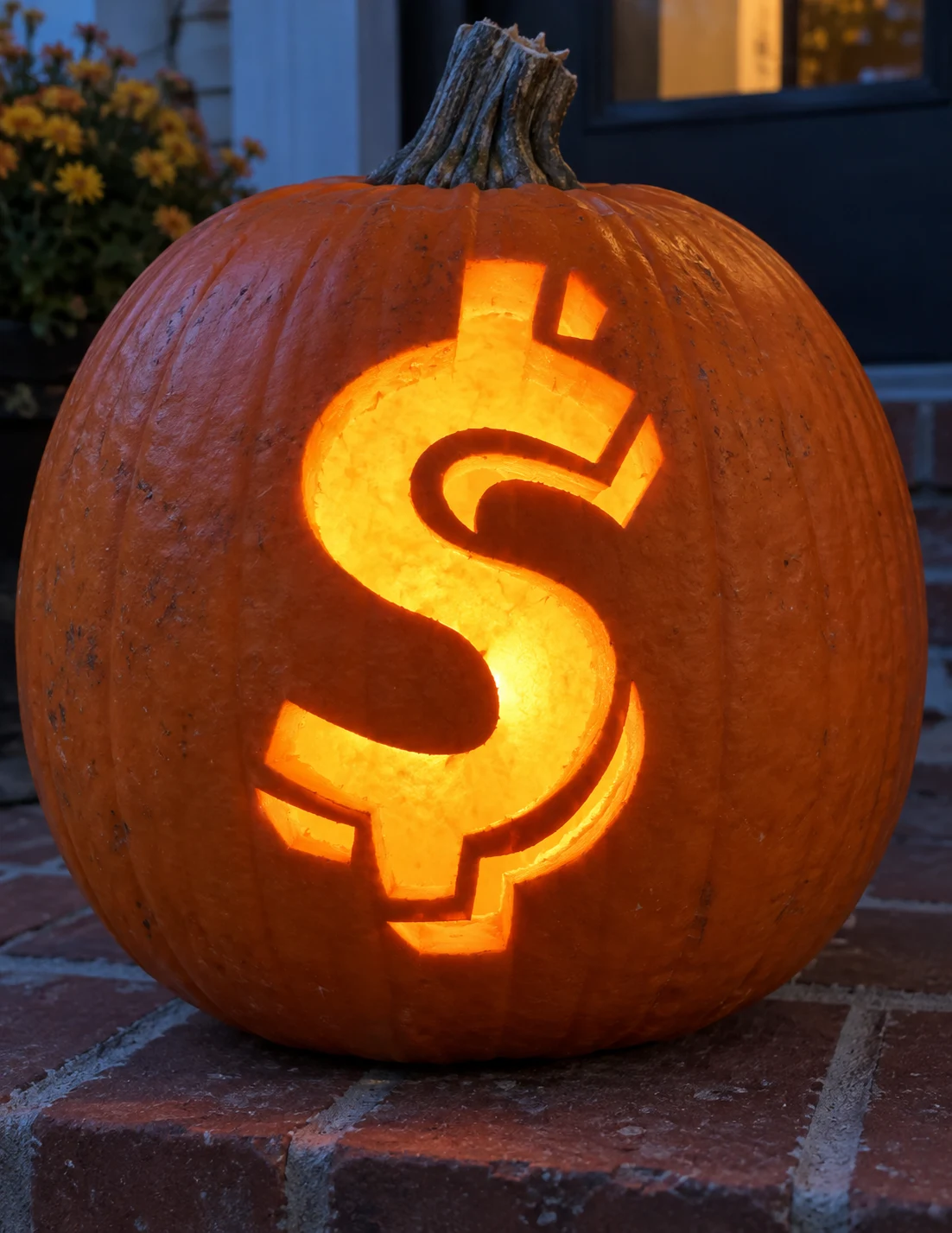Dollar Sign Pumpkin Stencil preview