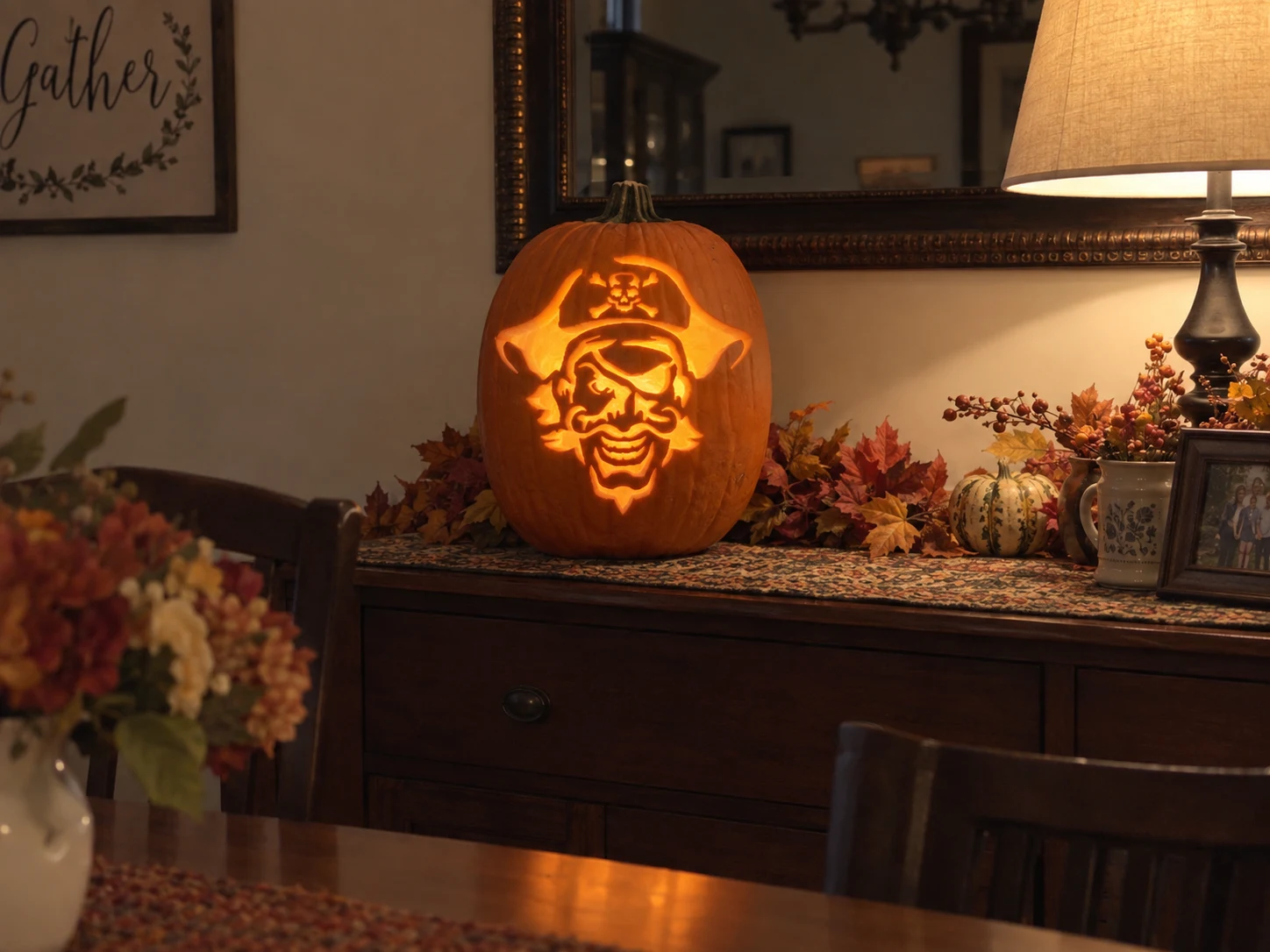 Pirate Pumpkin Stencil preview