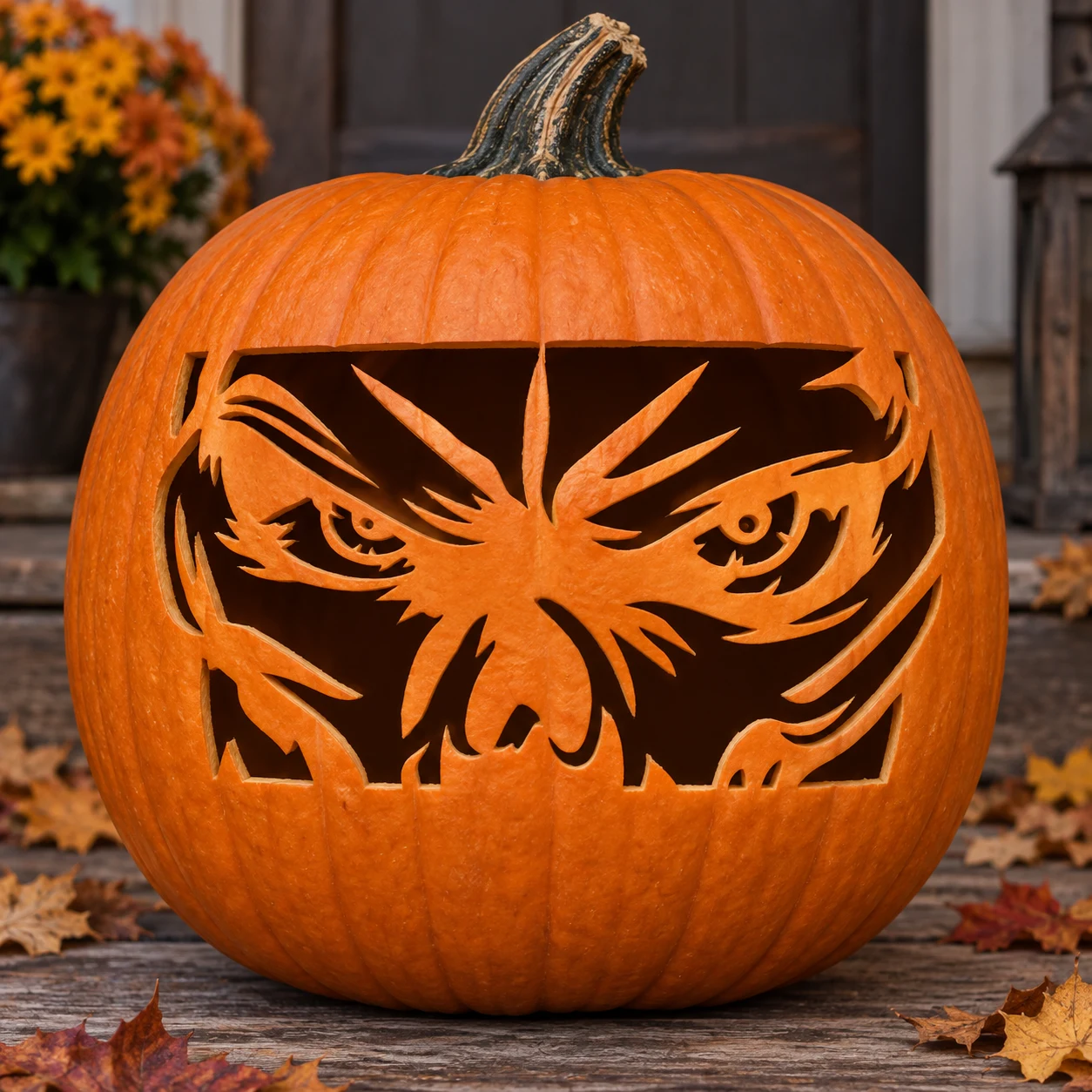 Sinister Eyes Pumpkin Stencil preview