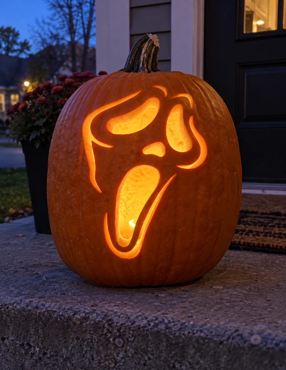 Ghost Mask Pumpkin Stencil preview