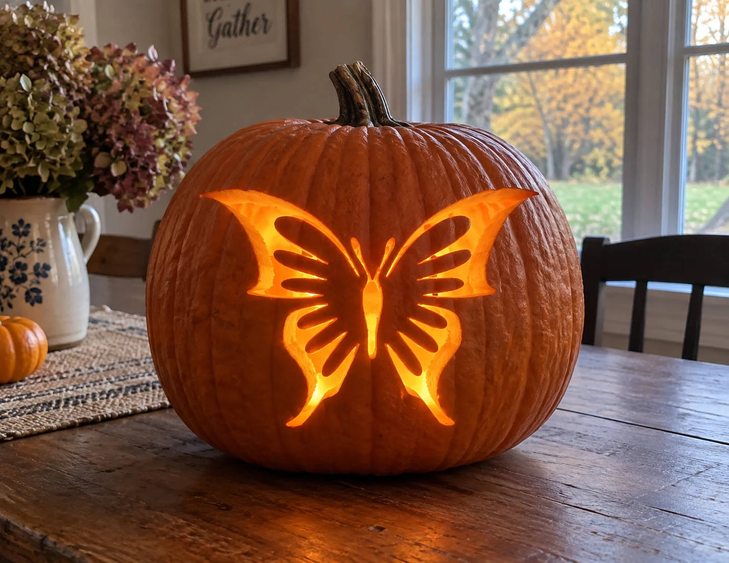 Butterfly Pumpkin Stencil preview