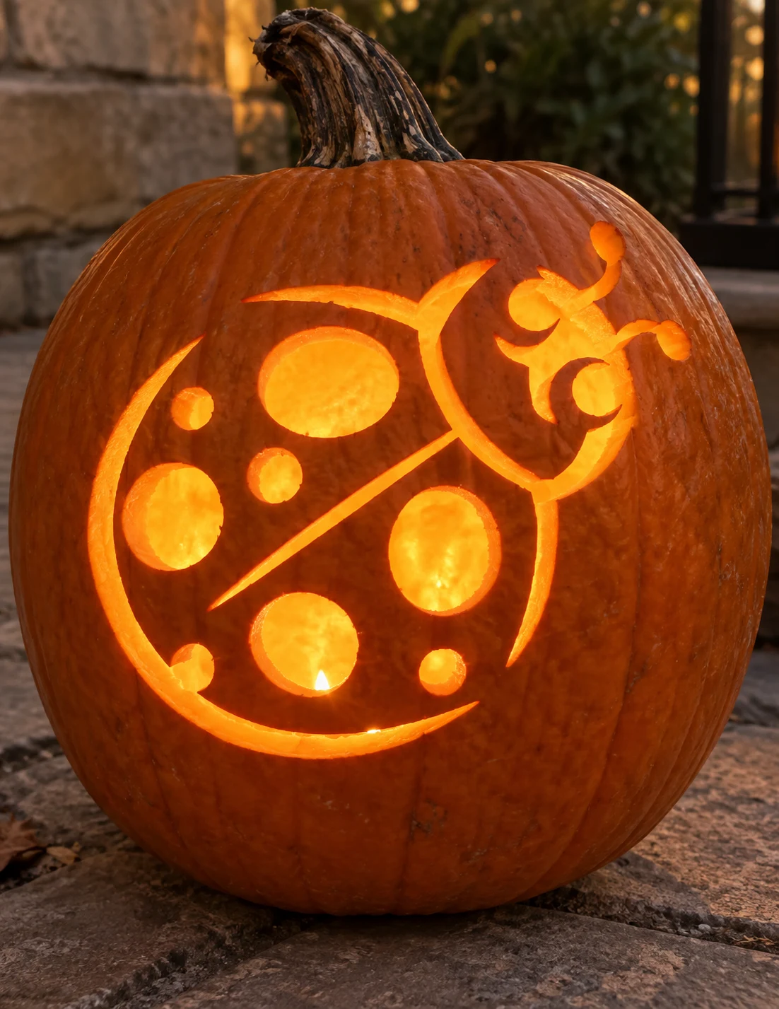 Ladybug Pumpkin Stencil preview