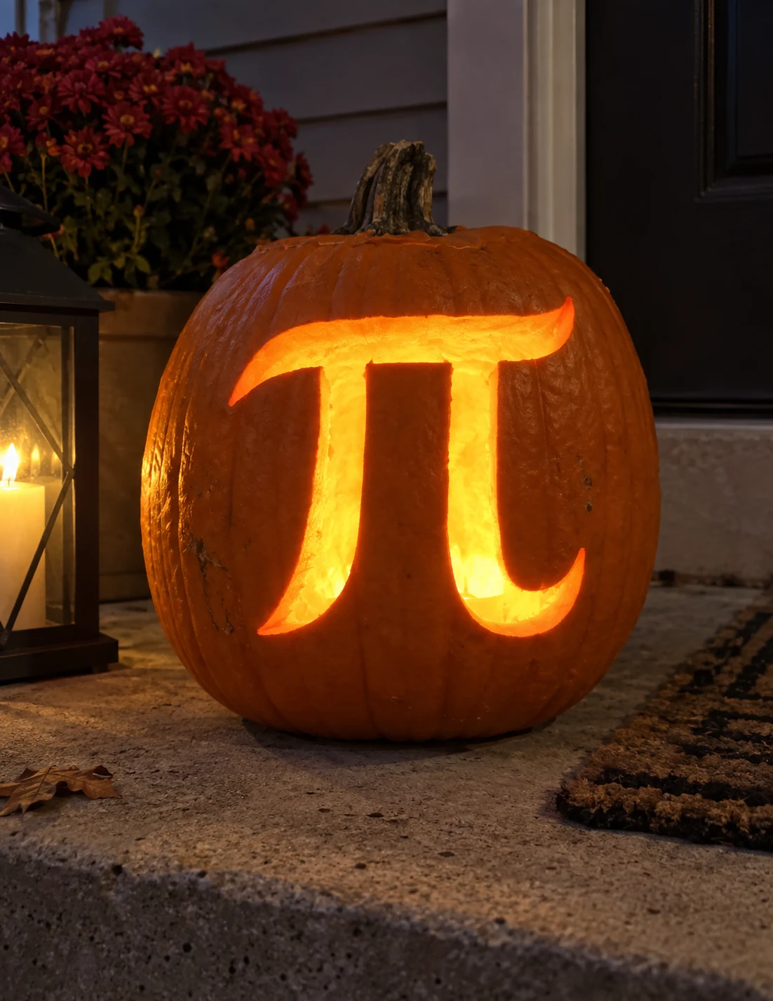 Pi Symbol Pumpkin Stencil preview