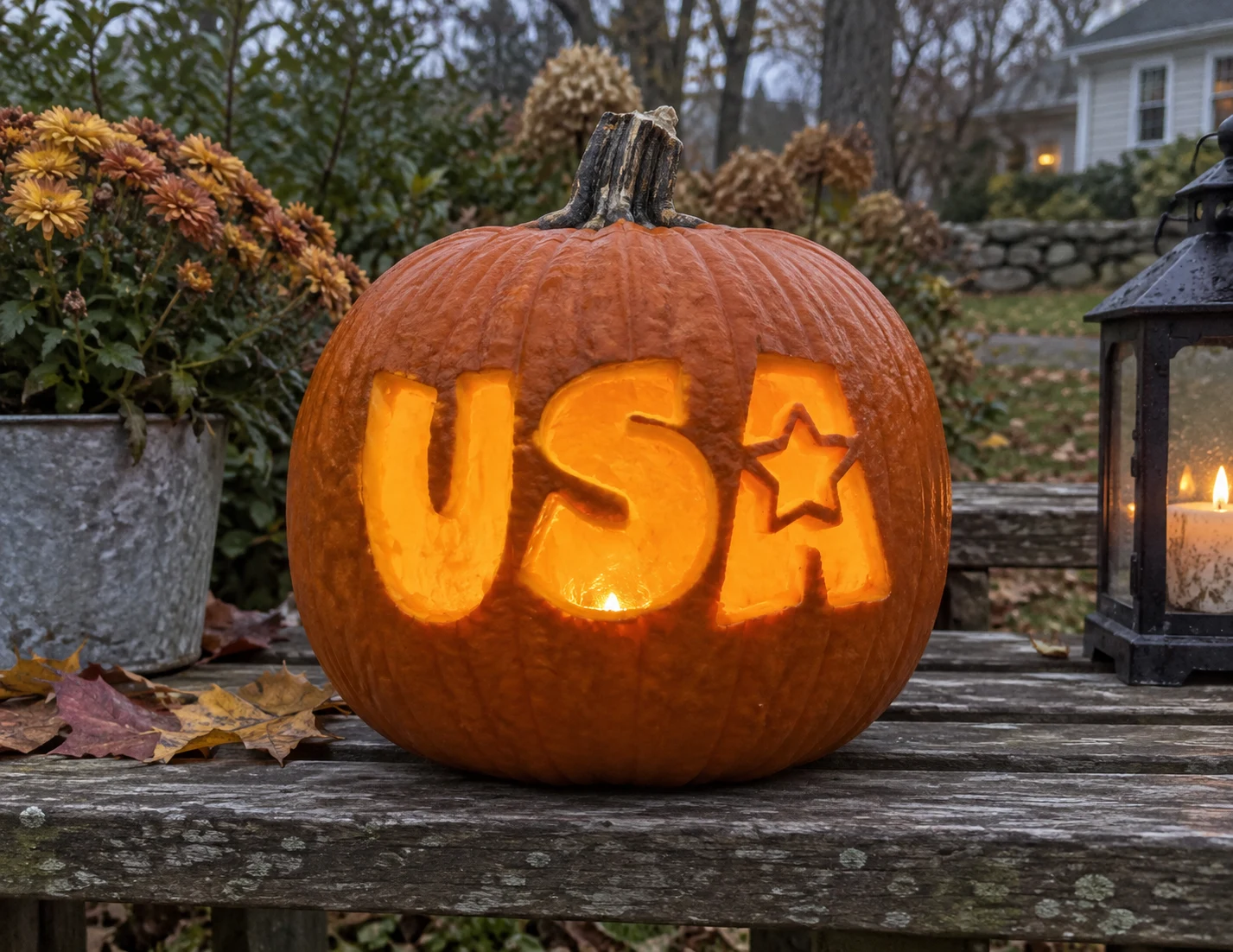 USA Text Pumpkin Stencil preview