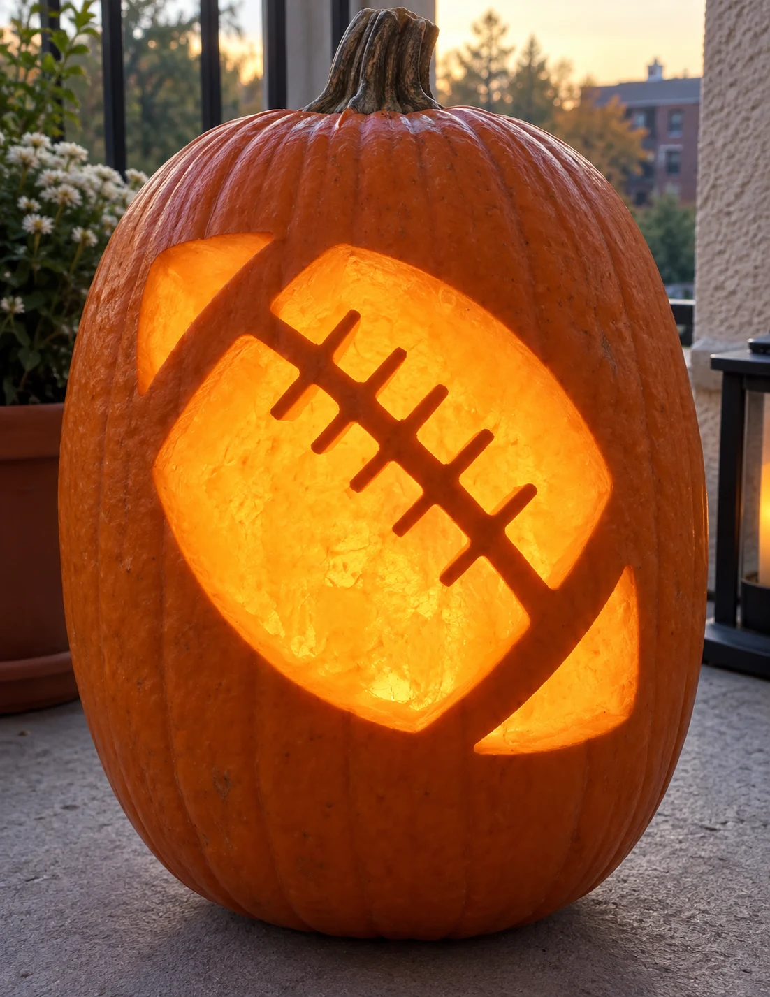 Football Pumpkin Stencil preview