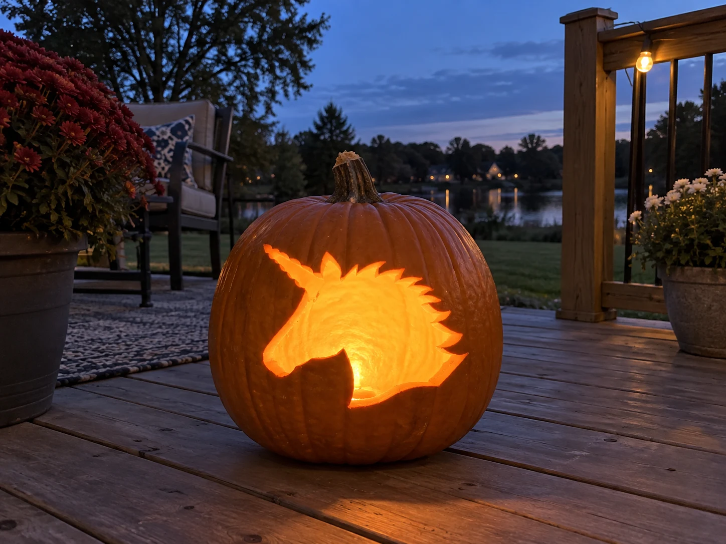 Unicorn Pumpkin Stencil preview