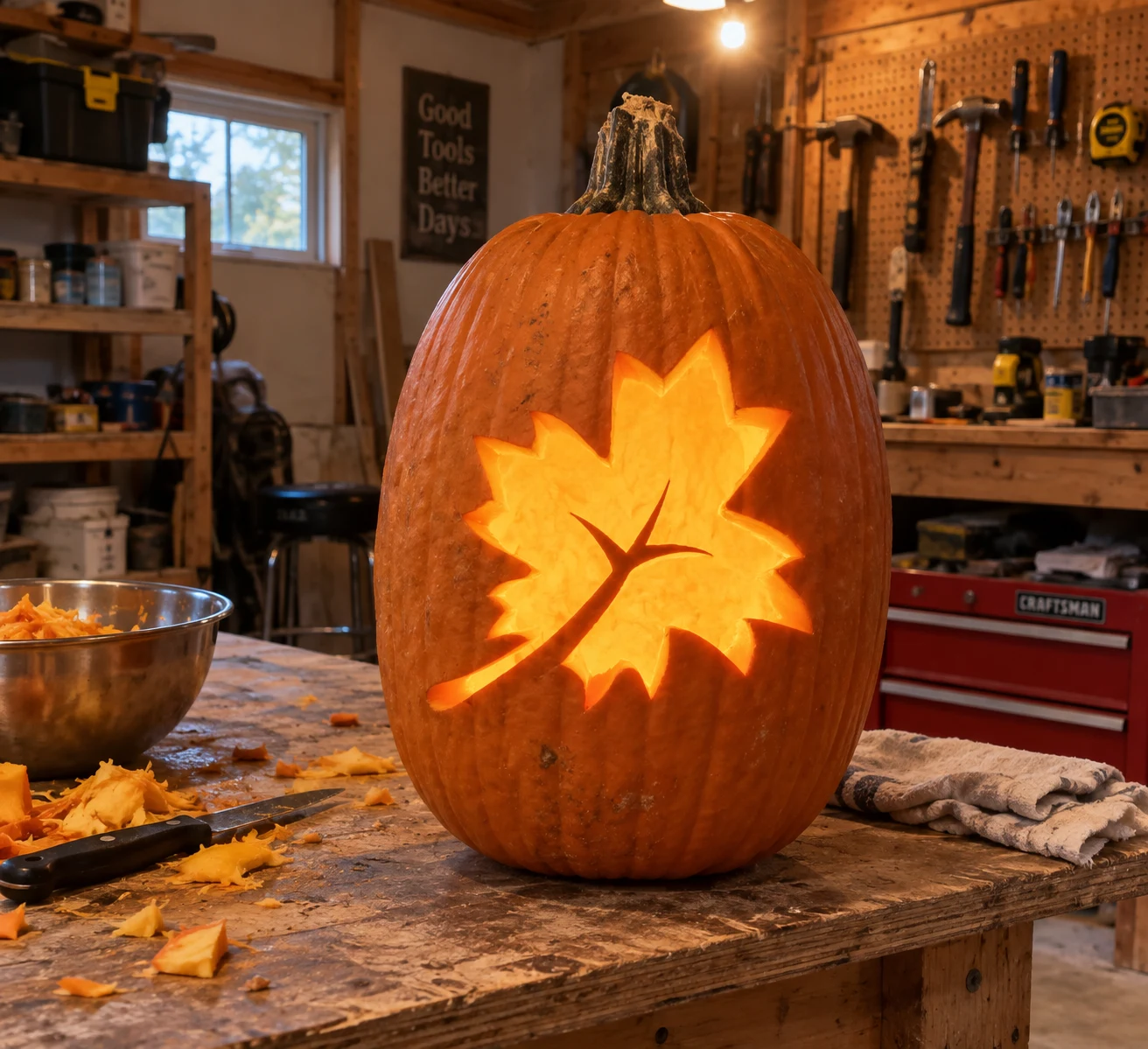 Maple Leaf Pumpkin Stencil preview