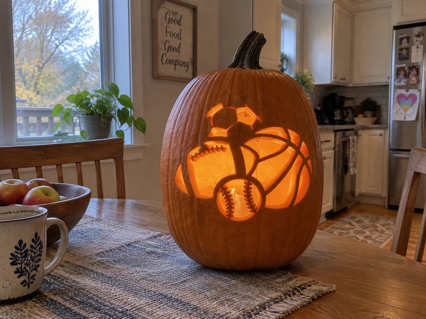 Sports Balls Pumpkin Stencil preview