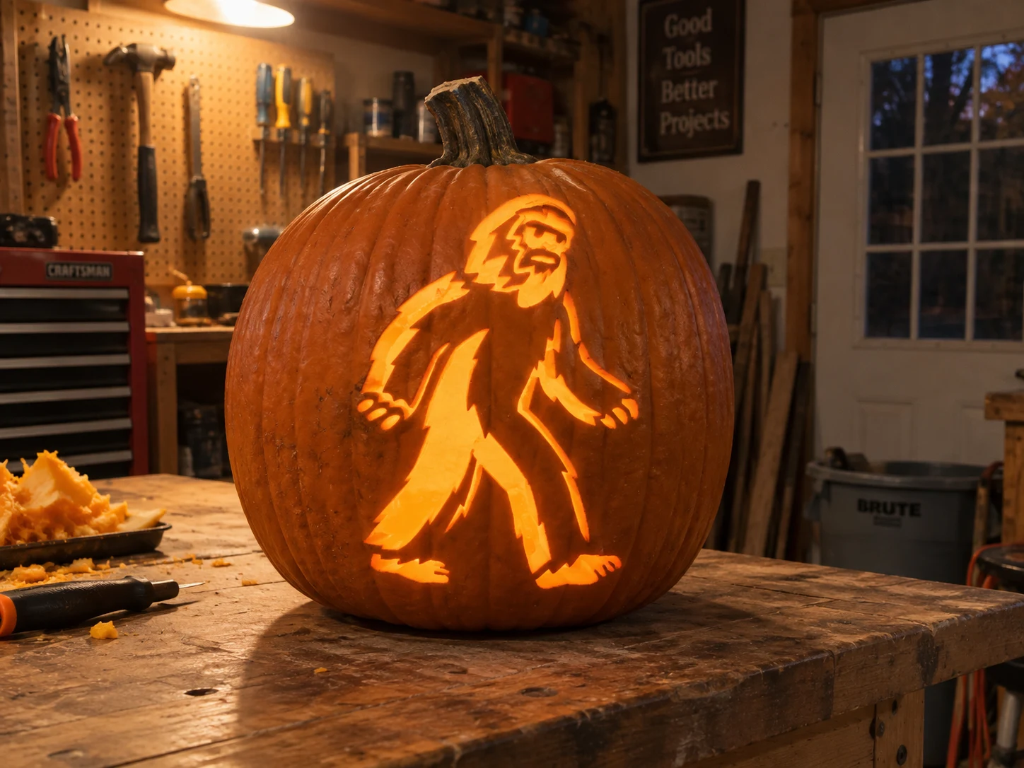 Bigfoot Pumpkin Stencil preview
