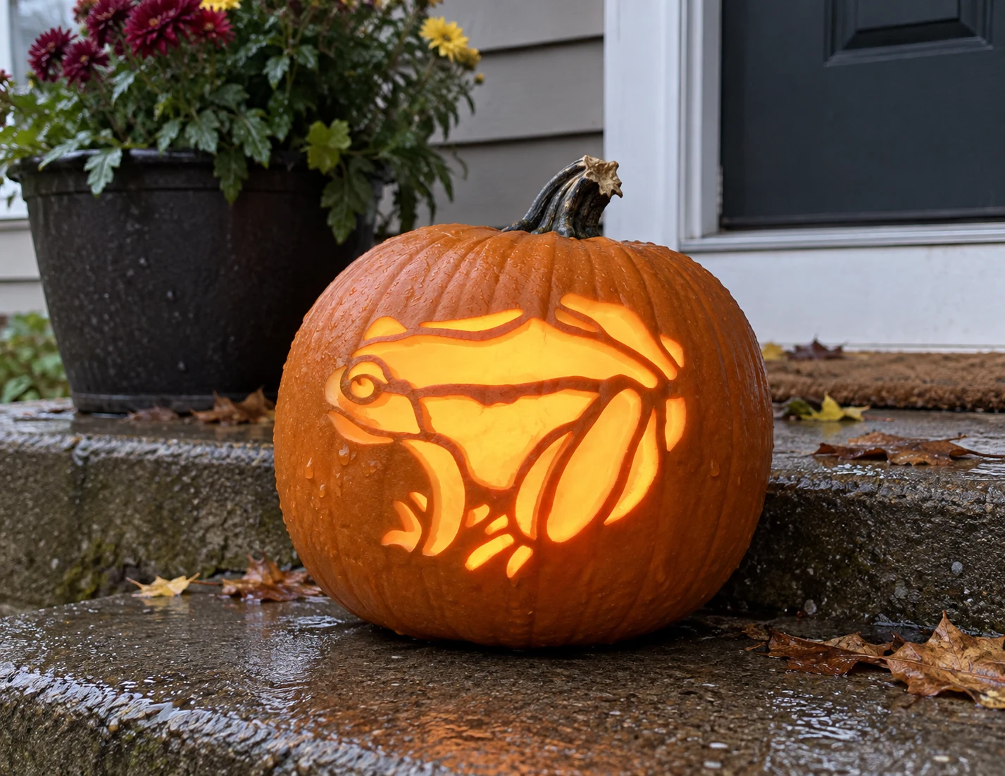 Toad Pumpkin Stencil preview
