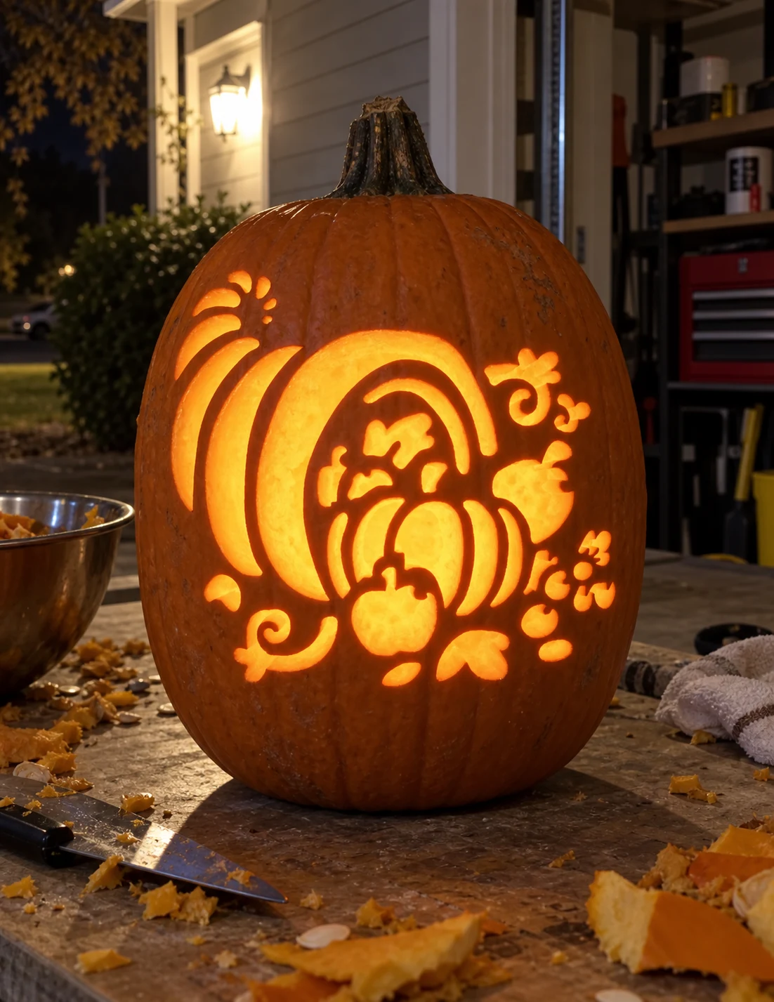 Cornucopia Pumpkin Stencil preview