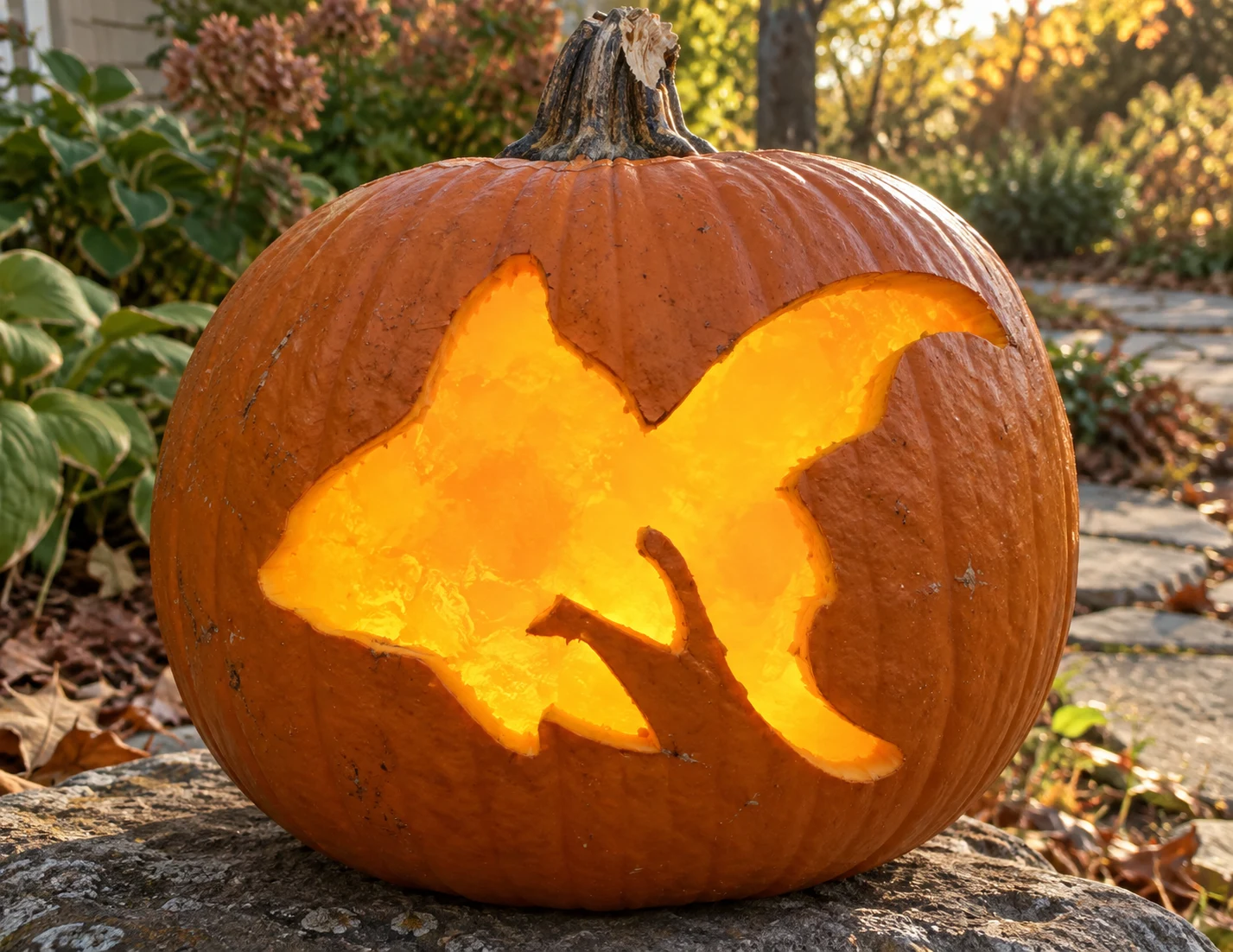 Goldfish Pumpkin Stencil preview
