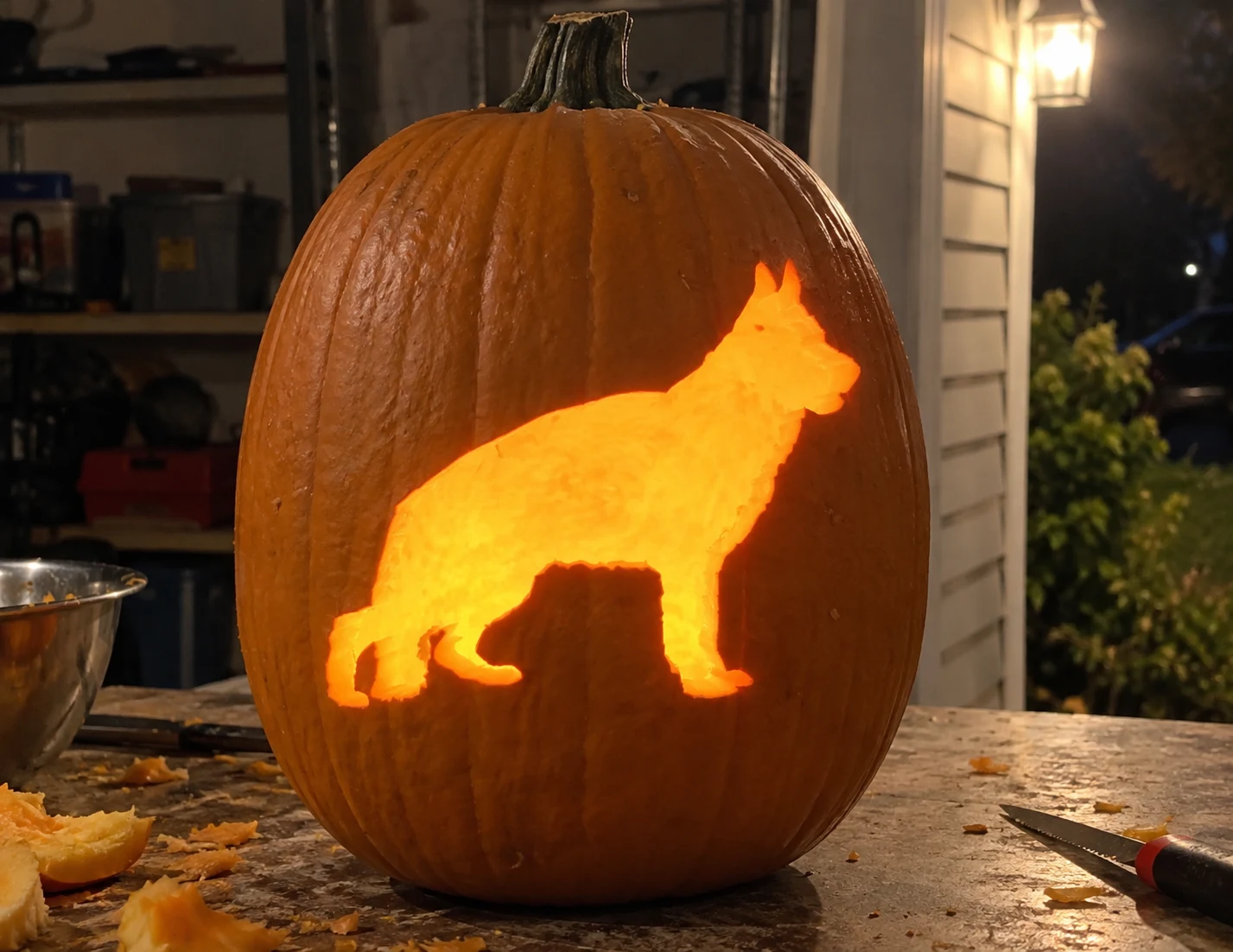 German Shepherd Pumpkin Stencil preview