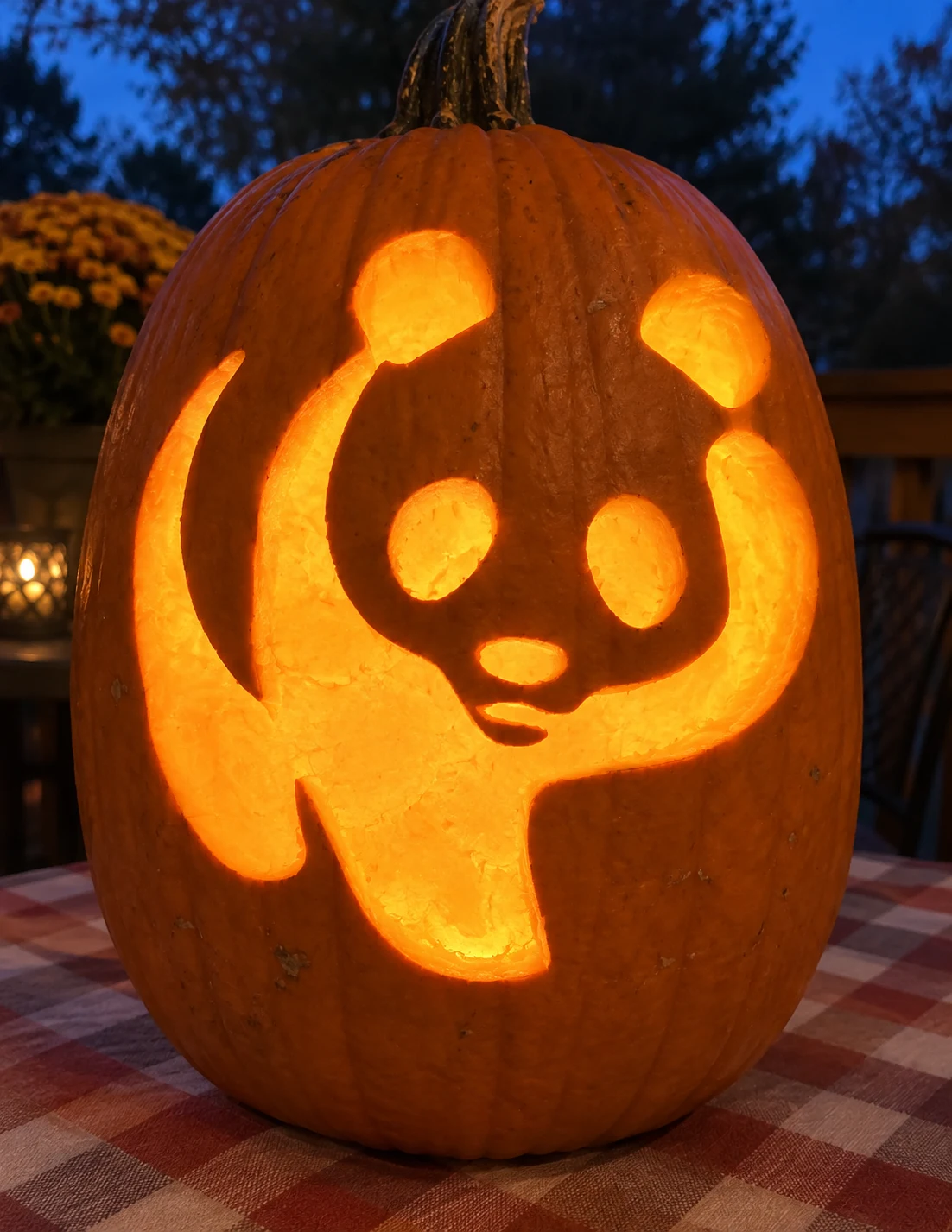 Giant Panda Pumpkin Stencil preview
