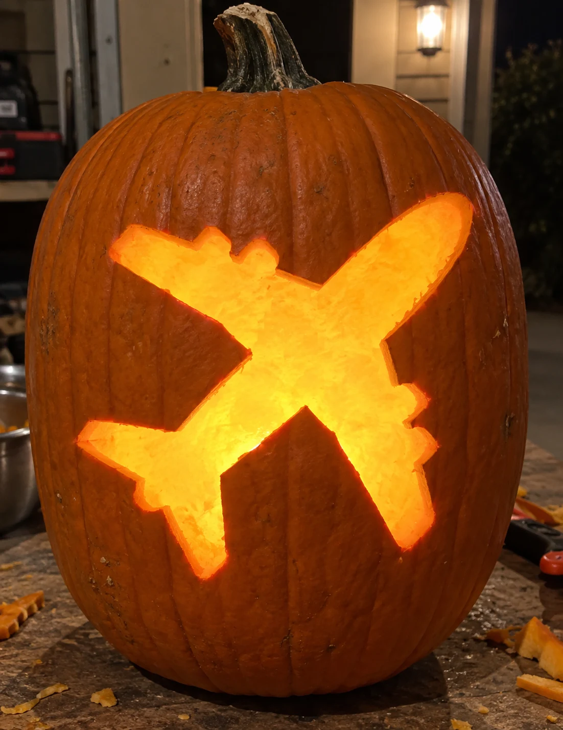Airplane Pumpkin Stencil preview