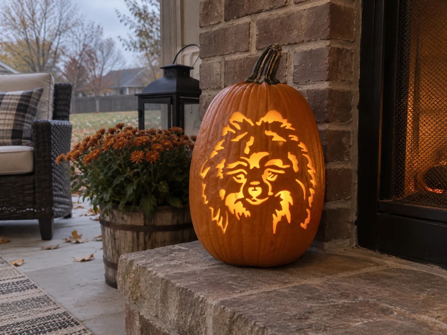 Pomeranian Pumpkin Stencil preview