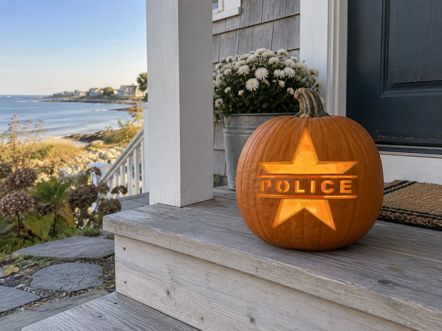 Police Badge Pumpkin Stencil preview