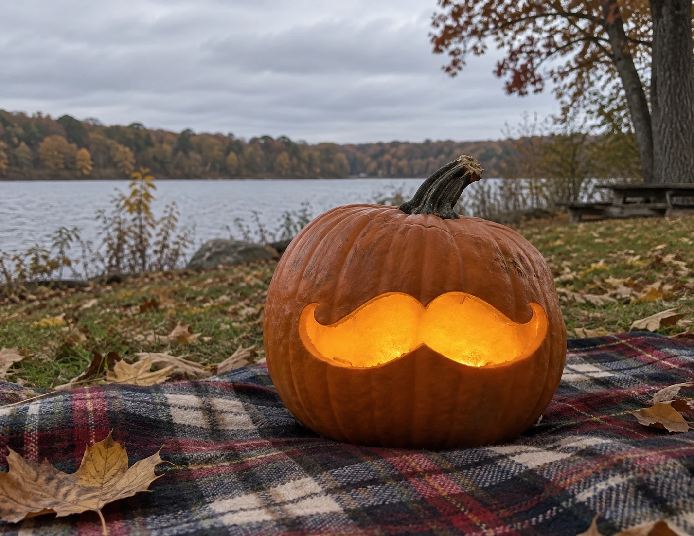 Handlebar Mustache Pumpkin Stencil preview