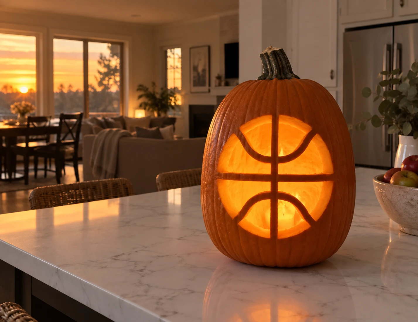 Basketball Pumpkin Stencil preview