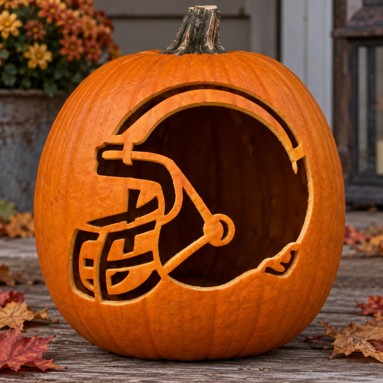 Football Helmet Pumpkin Stencil preview