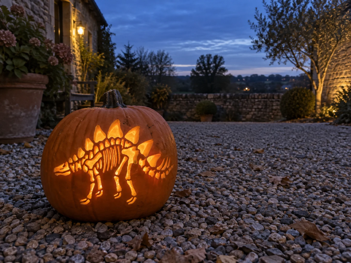 Stegosaurus Skeleton Pumpkin Stencil preview