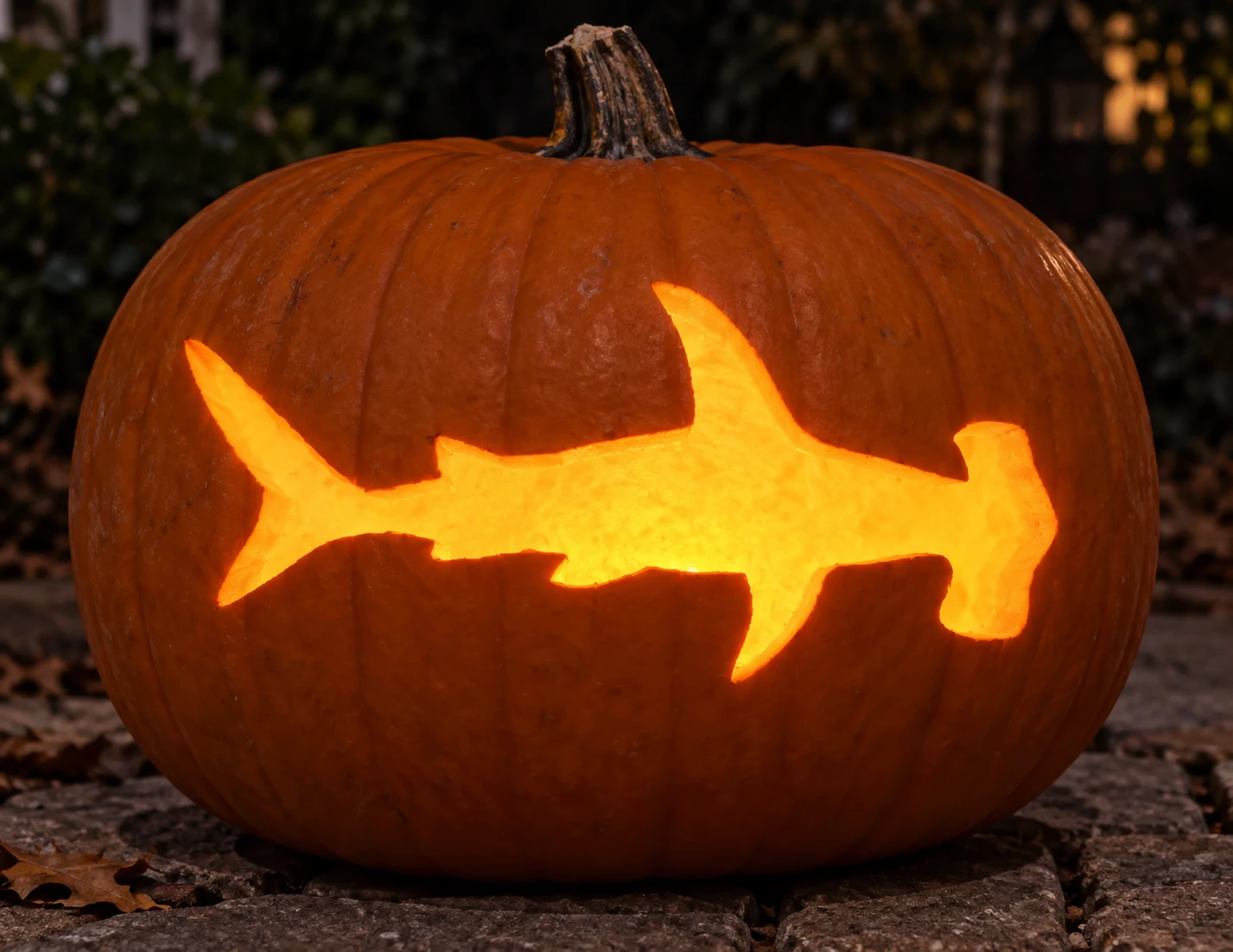 Hammerhead Shark Pumpkin Stencil preview