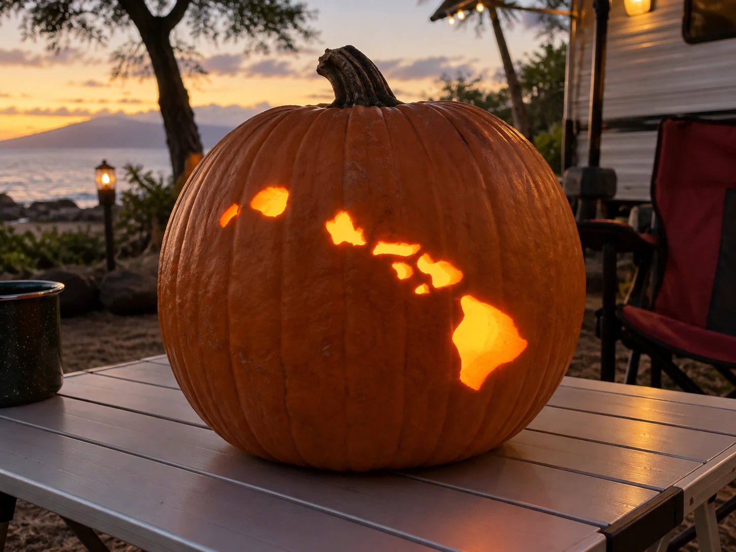 Hawaii Pumpkin Stencil preview