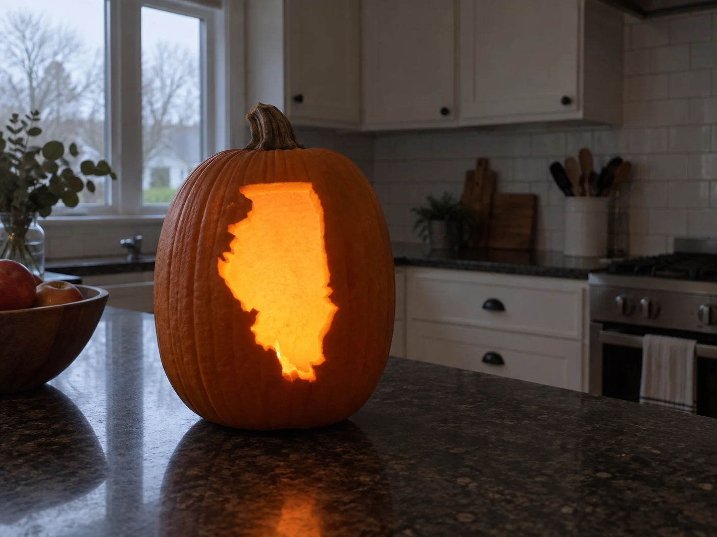 Illinois State Shape Pumpkin Stencil preview