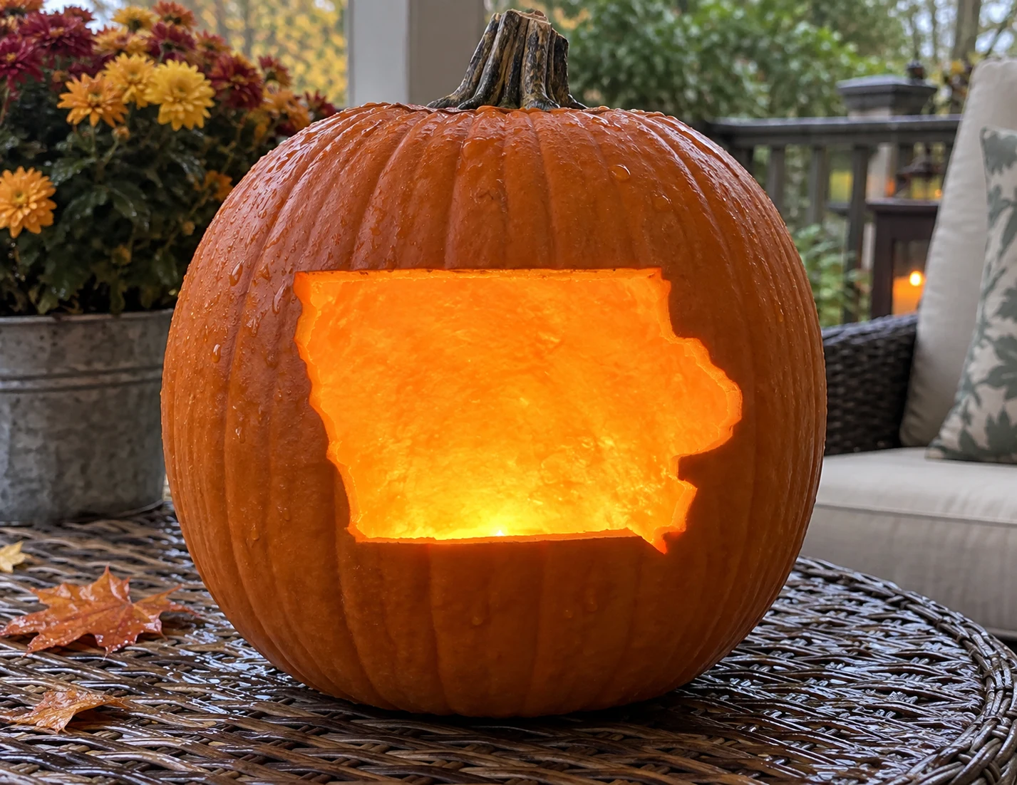 Iowa State Shape Pumpkin Stencil preview