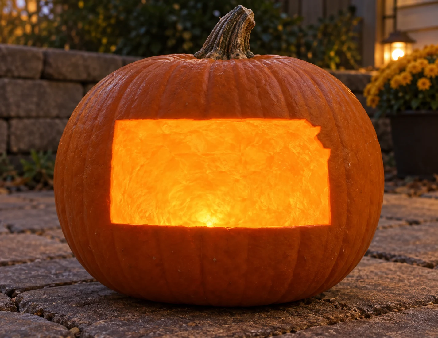 Kansas State Shape Pumpkin Stencil preview