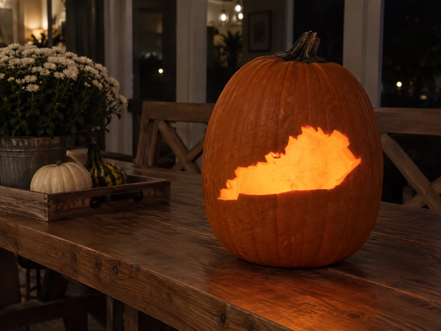 Kentucky State Shape Pumpkin Stencil preview