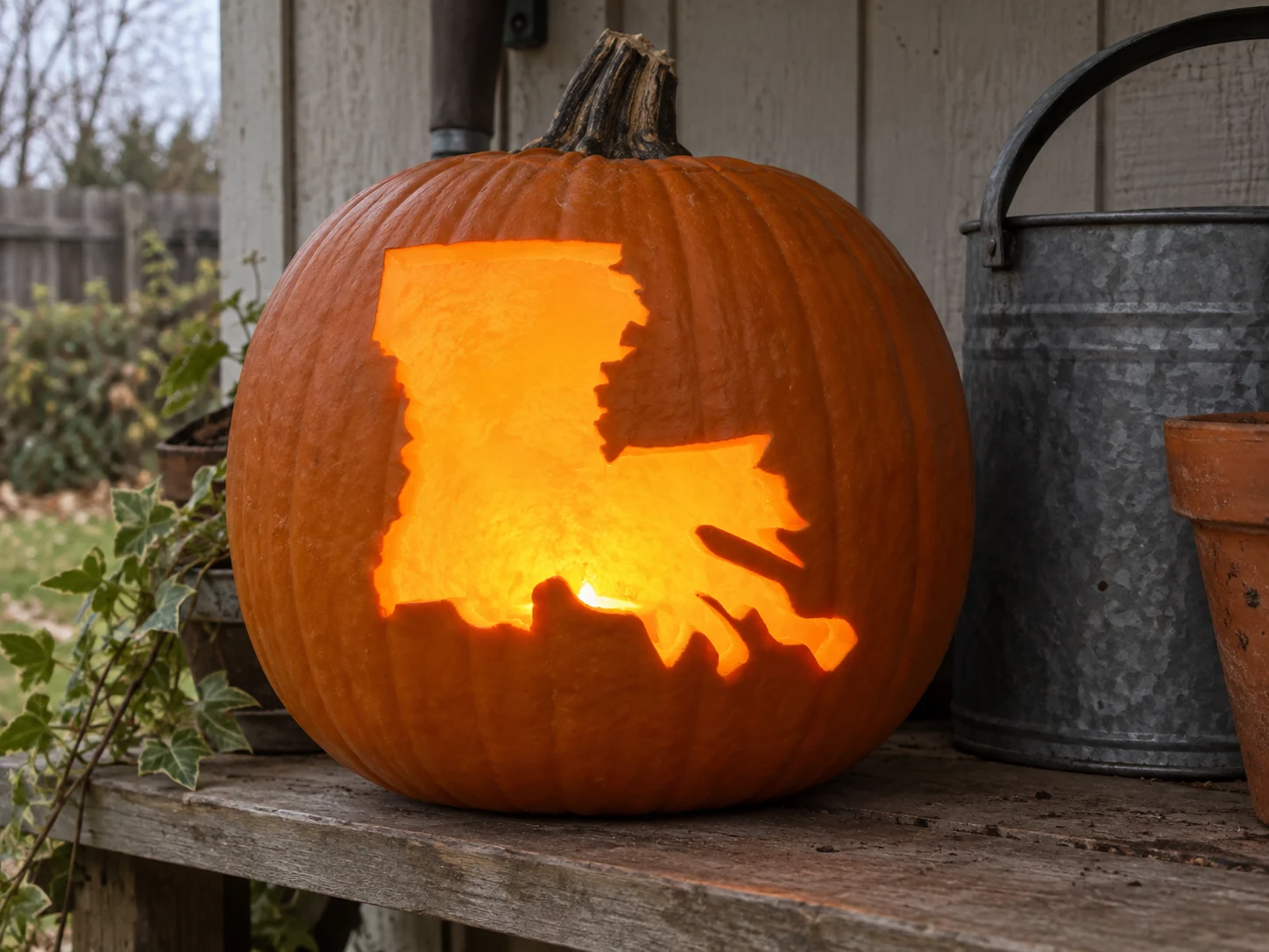 Louisiana Pumpkin Stencil preview