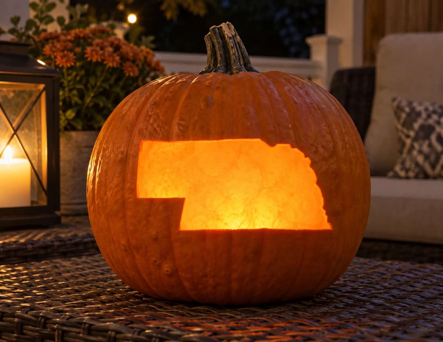 Nebraska Pumpkin Stencil preview