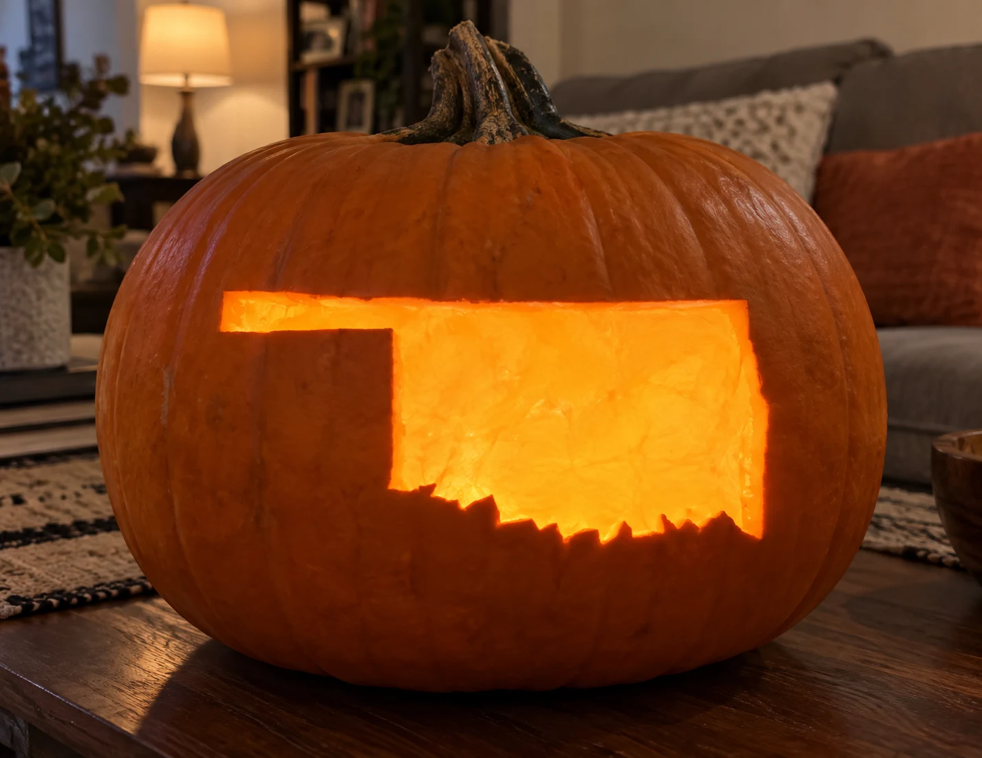 Oklahoma Pumpkin Stencil preview