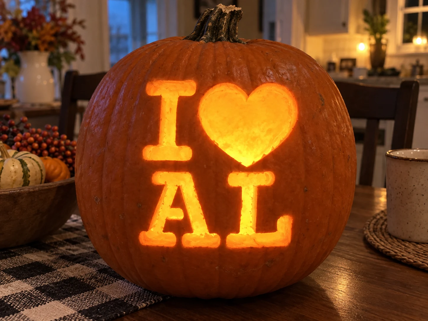 I Love Alabama Pumpkin Stencil preview