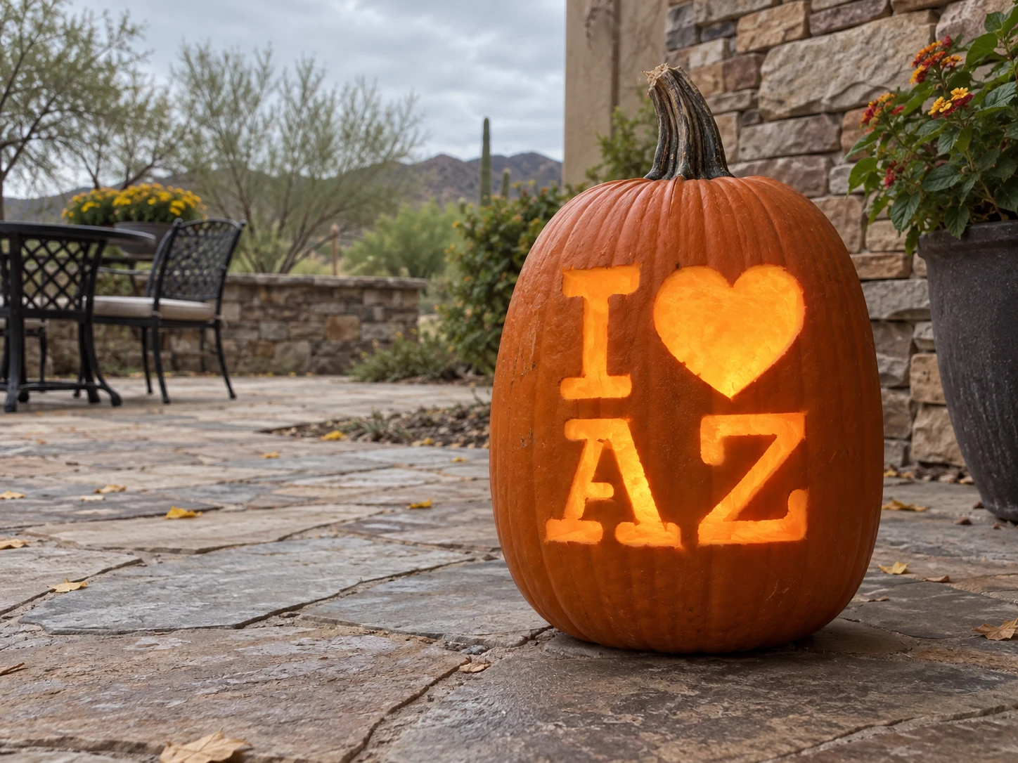I Love Arizona Pumpkin Stencil preview