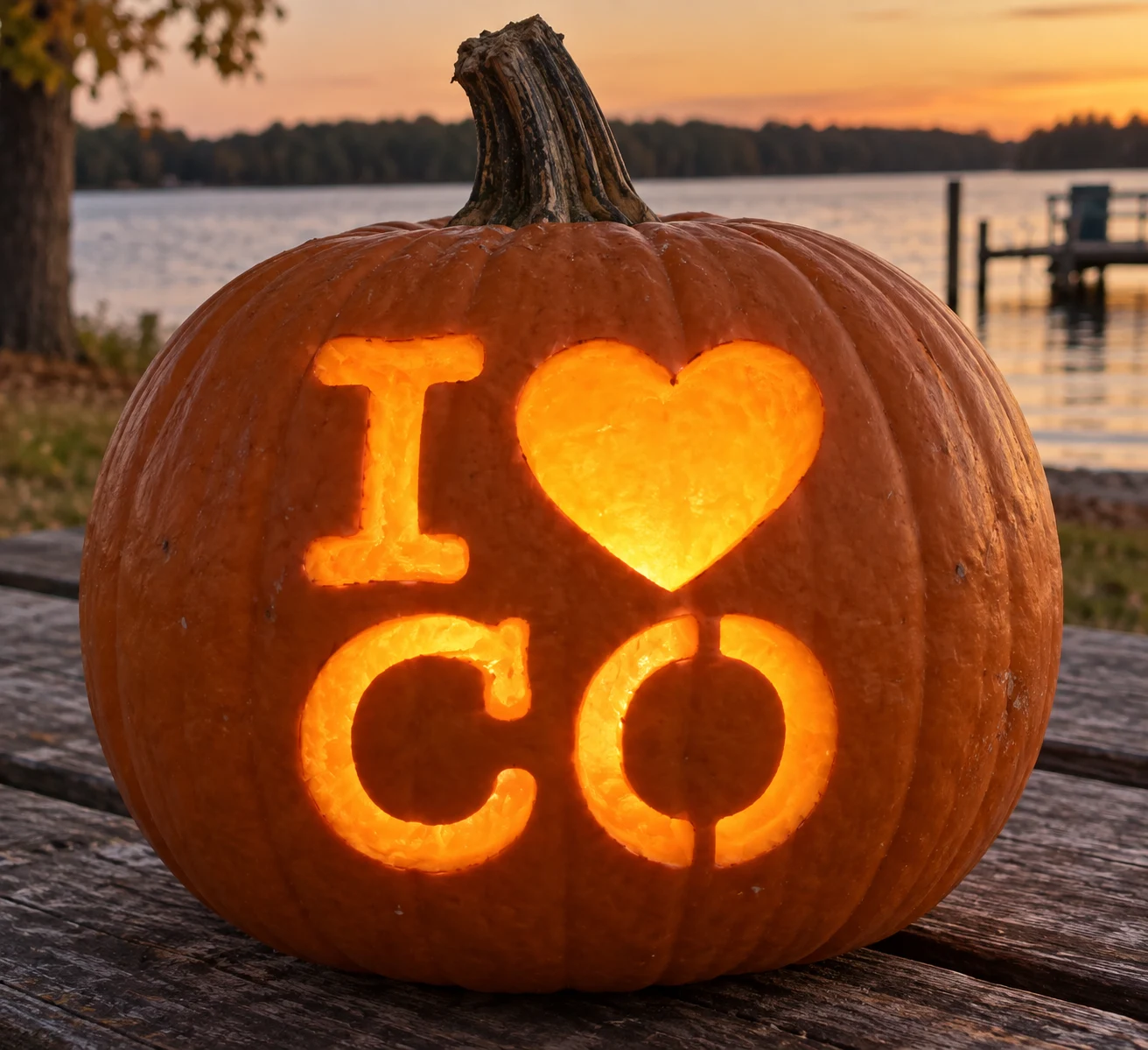 I Love Colorado Pumpkin Stencil preview