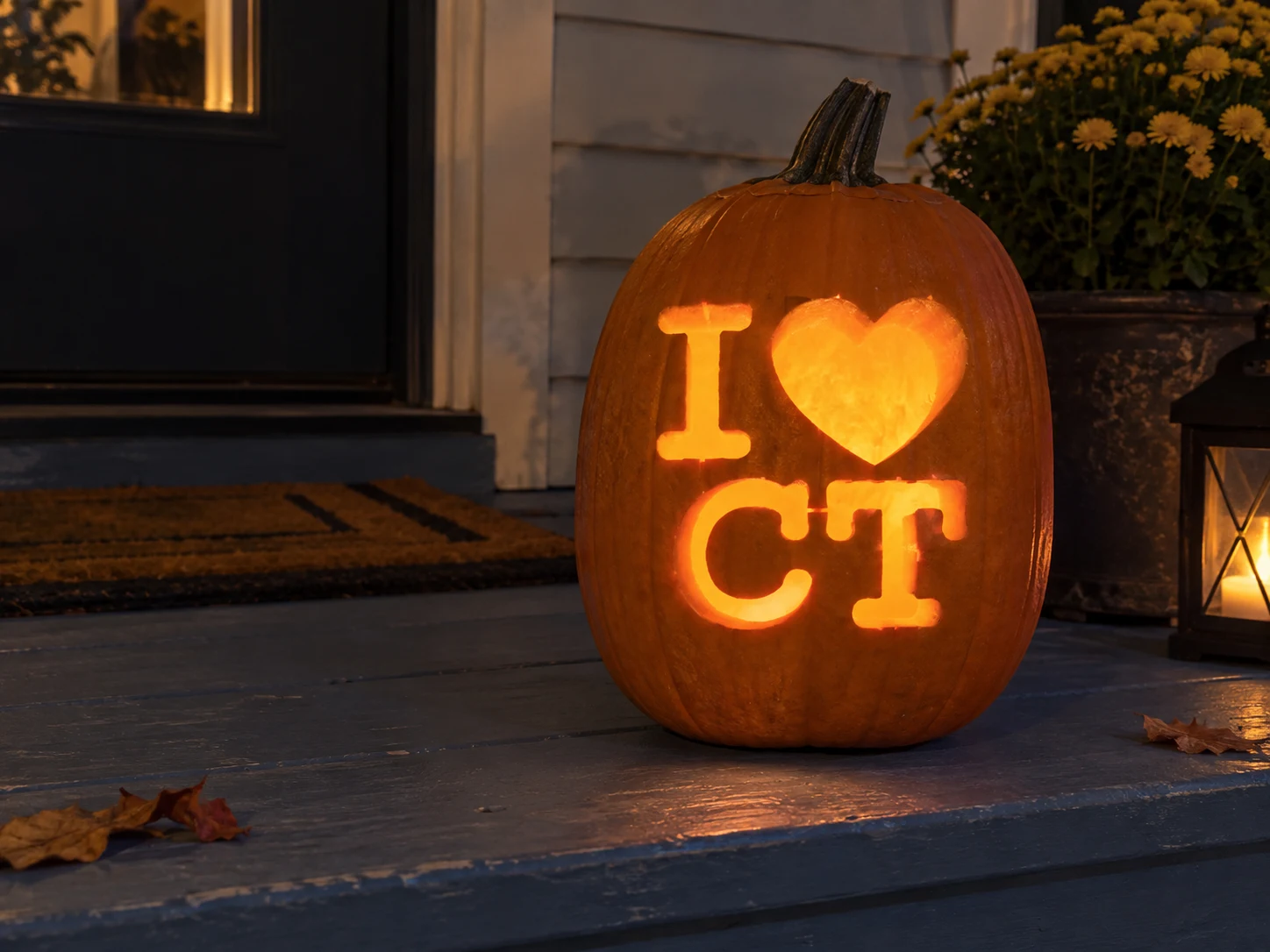 I Love Connecticut Pumpkin Stencil preview