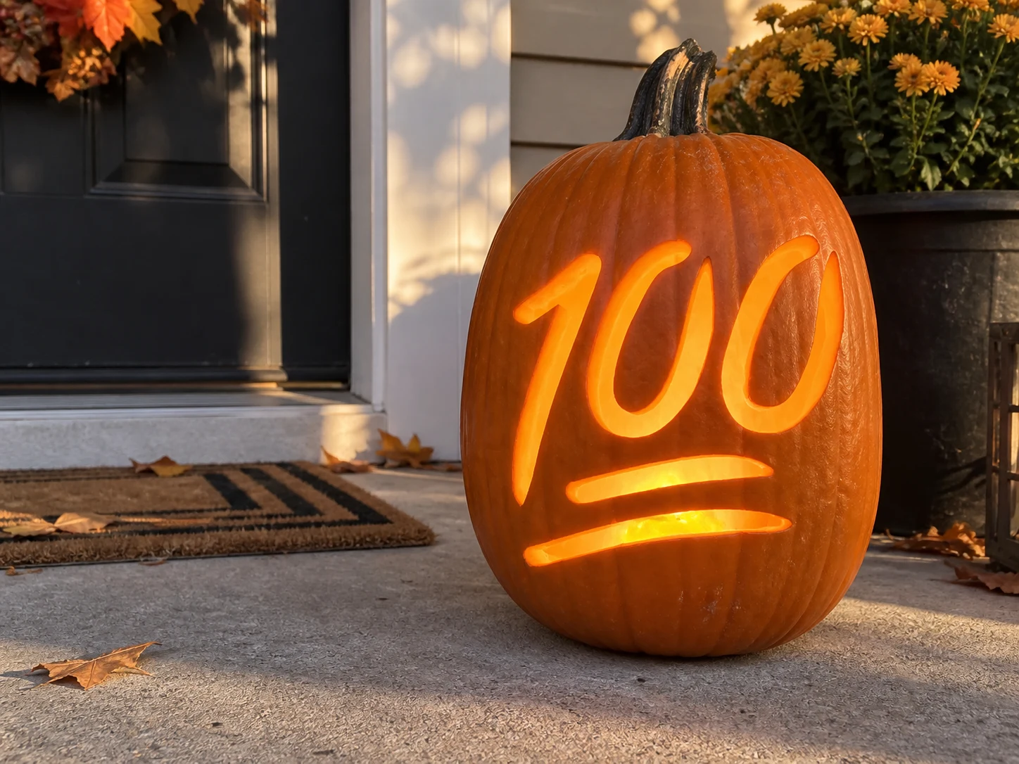 100 Emoji Pumpkin Stencil preview