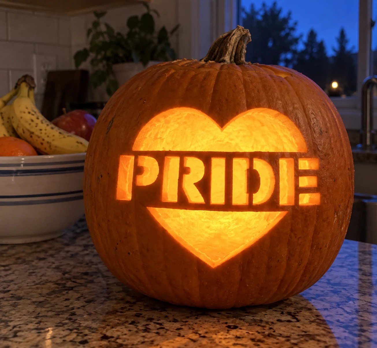 Pride Heart Pumpkin Stencil preview